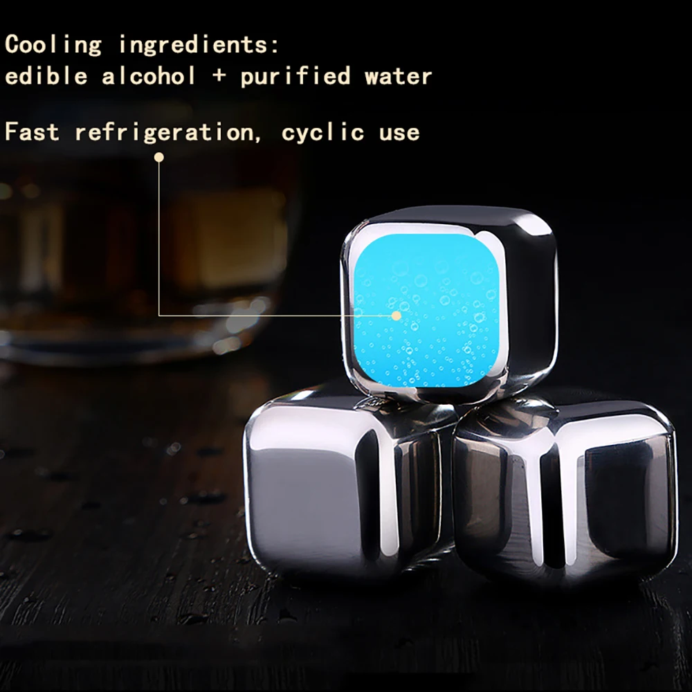 Нержавеющая сталь кубика льда прессформы металлическая модель Кофе питья виски