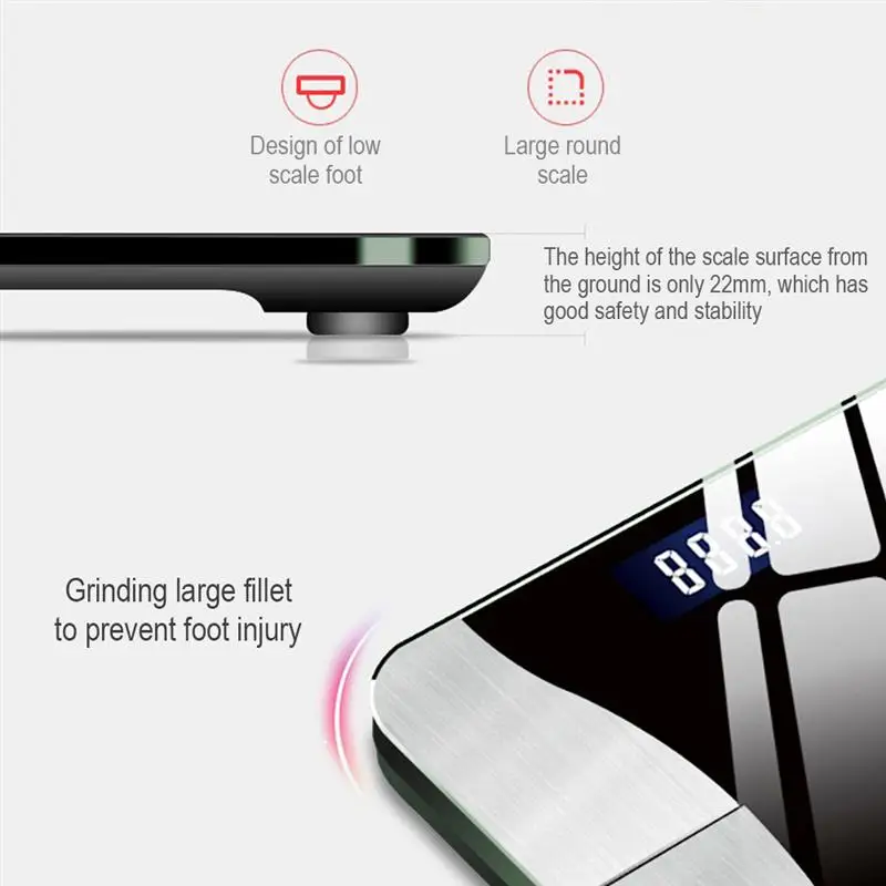 

Bluetooth BFR Scales Smart Digital Scale Body Composition Bathroom Scale For BMI BFR Muscle Bone Mass Analyzer