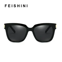 feishini brand designer sunglasses men square oversized brown lens fashion sunglass mirror women vintage eyewear quality 2022