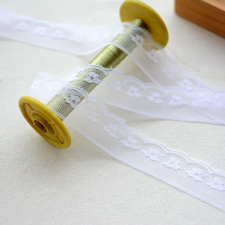 1 м последняя кружевная отделка лента тюль розовая белая ткань аппликация для
