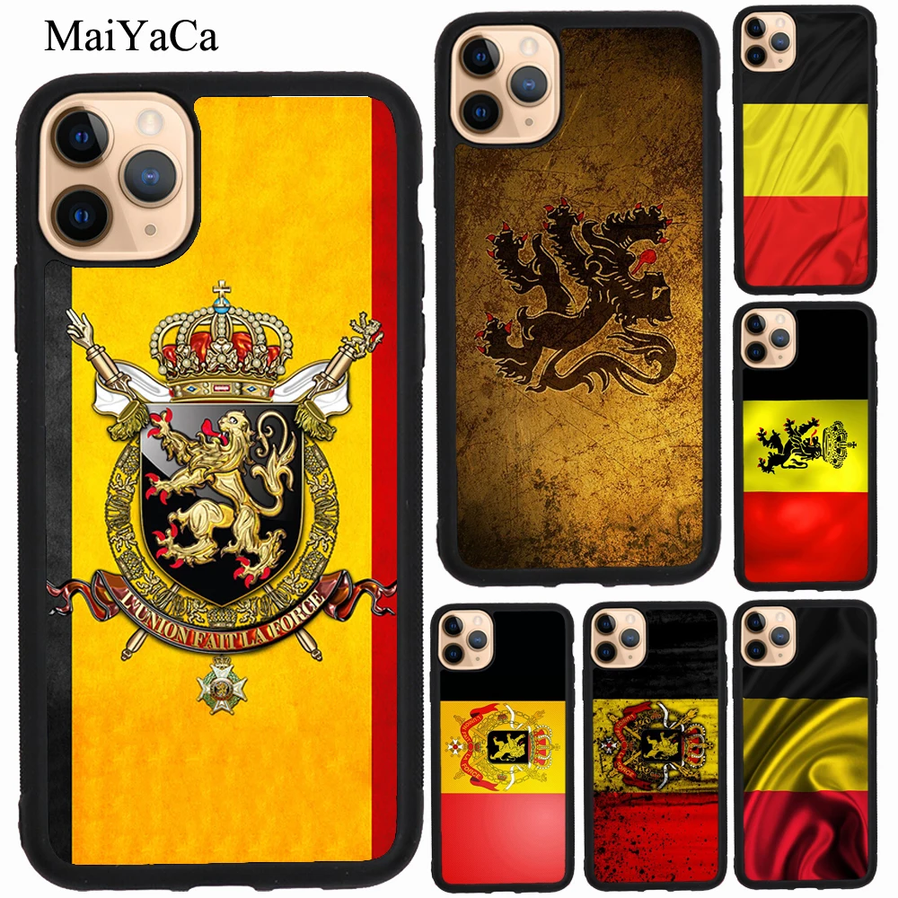 MaiYaCa бельгийский флаг герба для iPhone 7 8 Plus 6S SE 2020 чехол 12 mini 11 Pro Max XS X XR чехол|Бамперы|