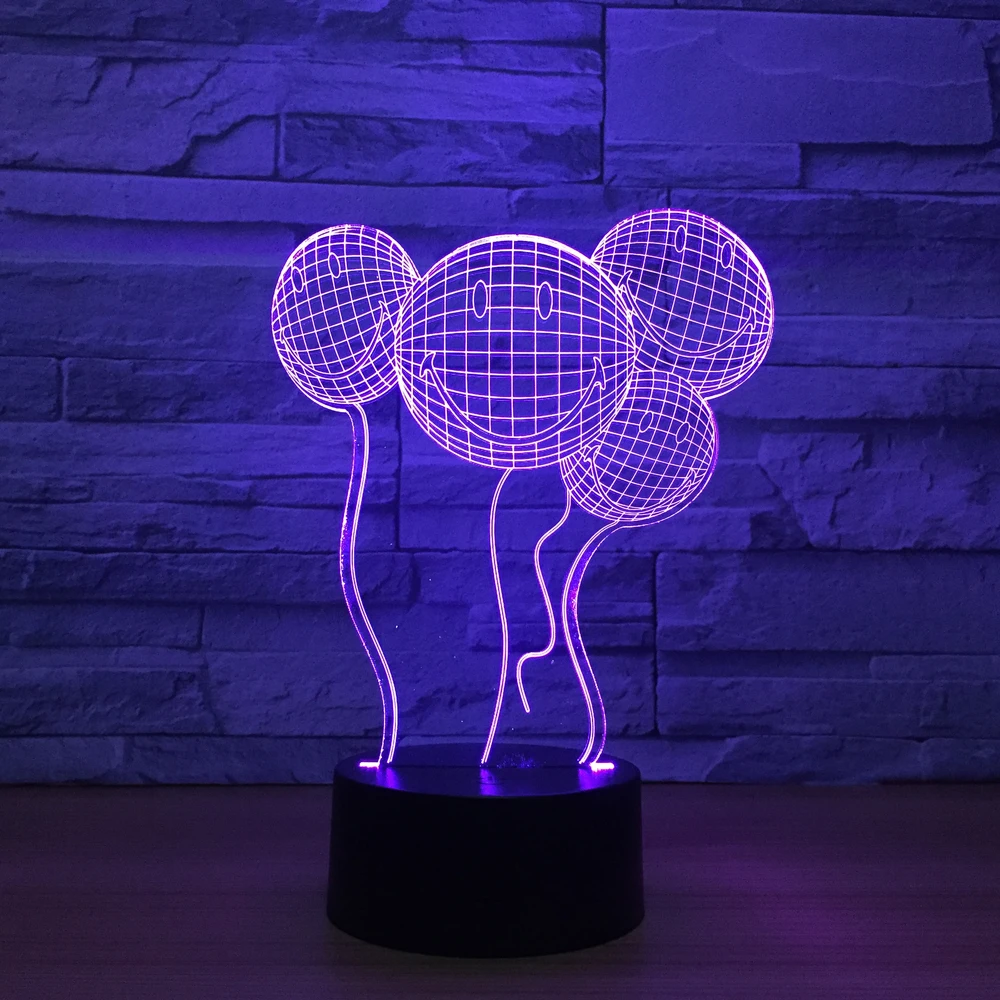 USB светодиодный акриловый 3D ночник на заказ цветной трехмерный Ночной светильник