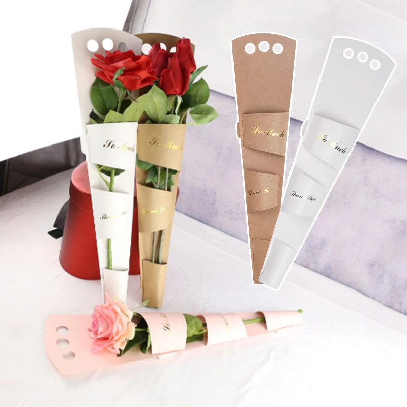 

Creative Single Flower Rose Wrapping Gift Box Valentines Wedding Decor Rose Flower Packaging Gift Box Bouquet Floral Material