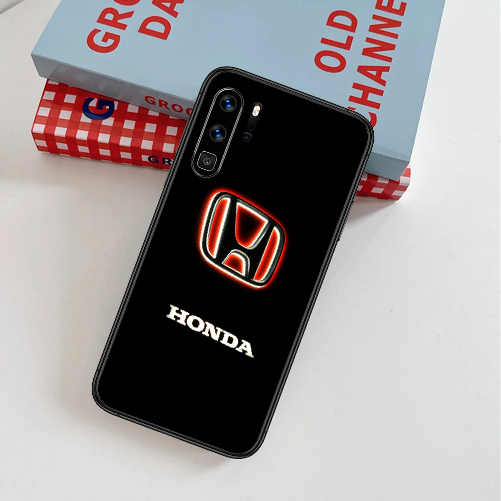 

Honda JDM Fashion Sport Car Phone Case For Huawei P Mate Smart 10 20 30 40 Lite Z 2019 Pro black Hoesjes Soft Etui 3D Bumper