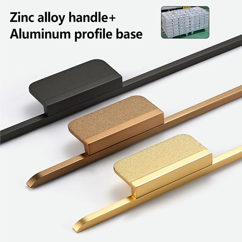 hjy modern fashion wardrobe door pull handles zinc alloy gold drawer knobs affordable luxury cabinet handle kitchen pull z588 free global shipping