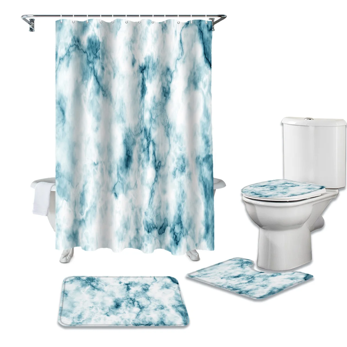 Набор мраморных Противоскользящих ковриков для ванной комнаты набор прочных