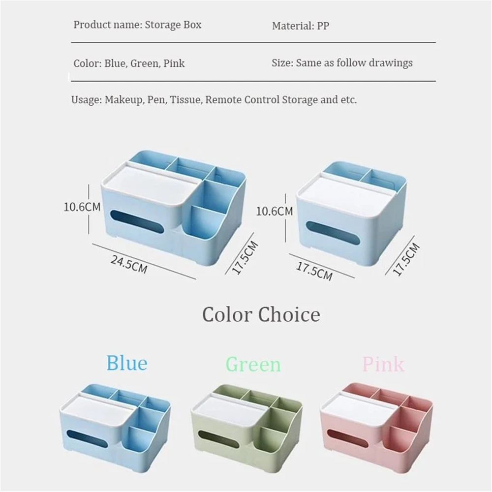

Desk Tissue Box Home Decoration Plastic Desktop Tissue Boxes for Barthroom for Home/ Hotel/ Office/ Bar Storage