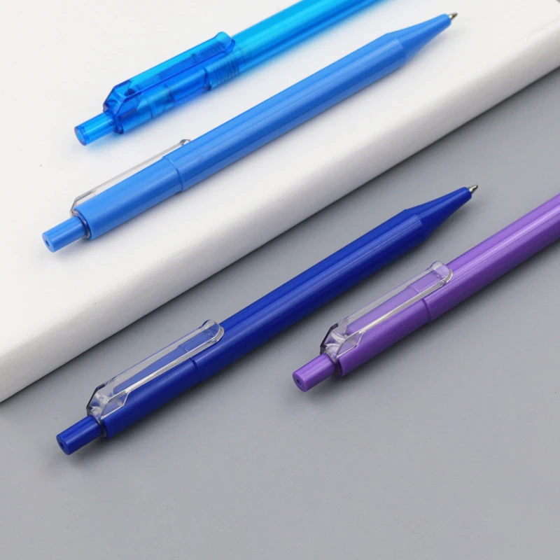 Прозрачная цветная шариковая ручка 1 0 мм черная чернильная рекламная подарочная