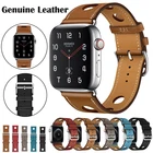 Ремешок кожаный коричневый спортивный для Apple Watch 6 SE 5 4 3 2 1 38 мм 40 мм, мужской браслет для iwatch se 6 3 4 5 44 мм 42 мм