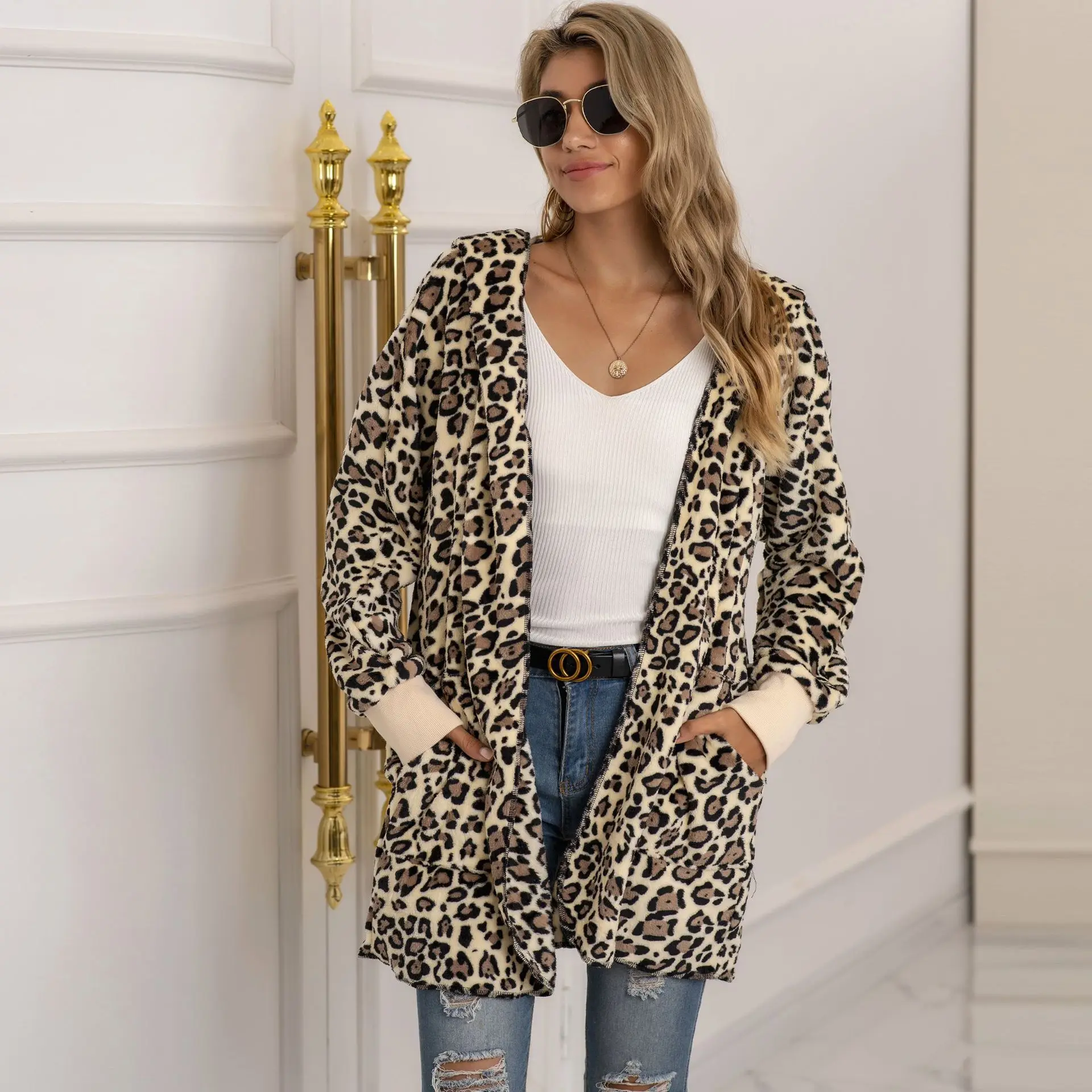 

Ownest 2021 Women Coat V Neck Daily Fall Winter Long Coat Yellow White Warm Casual Jacket Long Sleeve Solid Color Quilted