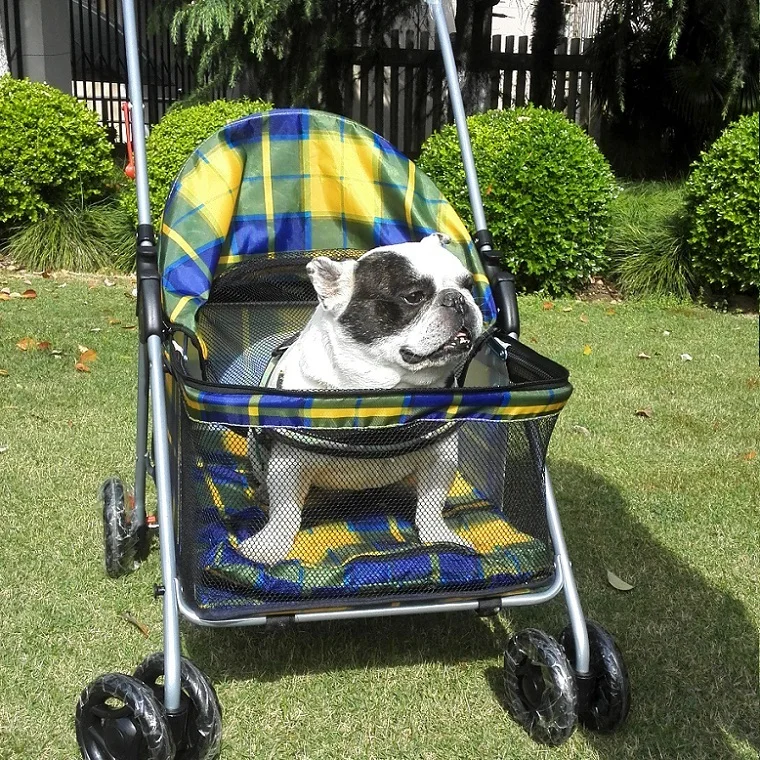 

Portable Folding Pet Cart Medium-sized Cat Dog Teddy Cart Cage Travel Supplies Cat and Dog Out of The Wagon Folding Cart