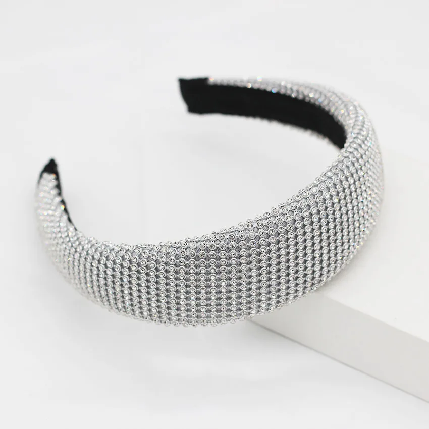 Женская тиара принцессы с блестками широкая головная повязка отражающая