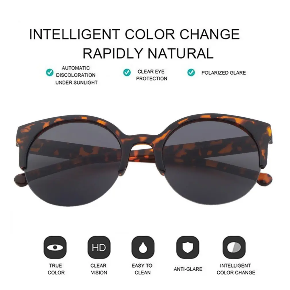 

Fashionable Design Unisex Classic Round Shape Circle Frame Semi-Rimless Sunglasses Eyewear Outdoor Men Women Sunglasses
