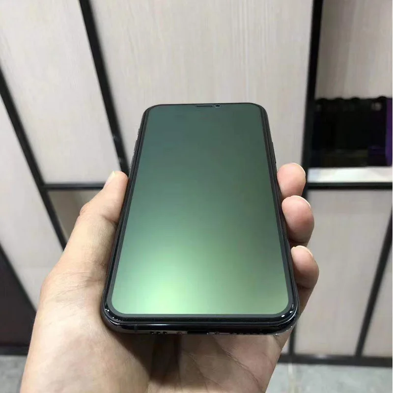 Полночно Зеленое матовое закаленное стекло для iPhone 11 12 Pro Max Mini антибликовое