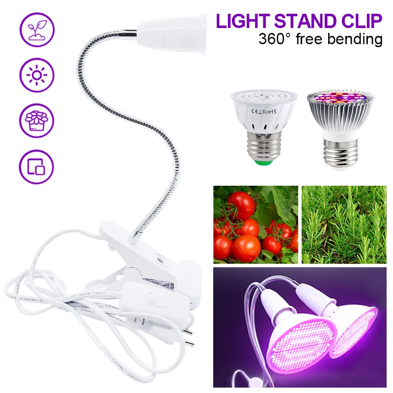 Full Spectrum E27 LED Plant Growth Light Indoor Greenhouse Plant Growth Light Pytolamp Flower Seedling LED Plant Growth Tent Sui