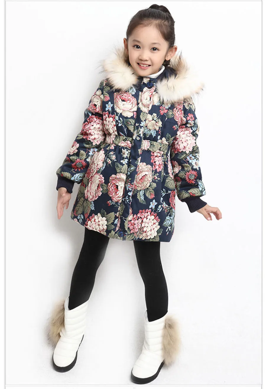 dark blue Winterjas meisjes/; детская зимняя верхняя одежда; Стильная Повседневная Длинная Верхняя одежда для девочек; пальто; одежда для детей; зимнее пальто для девочек - Цвет: dark blue