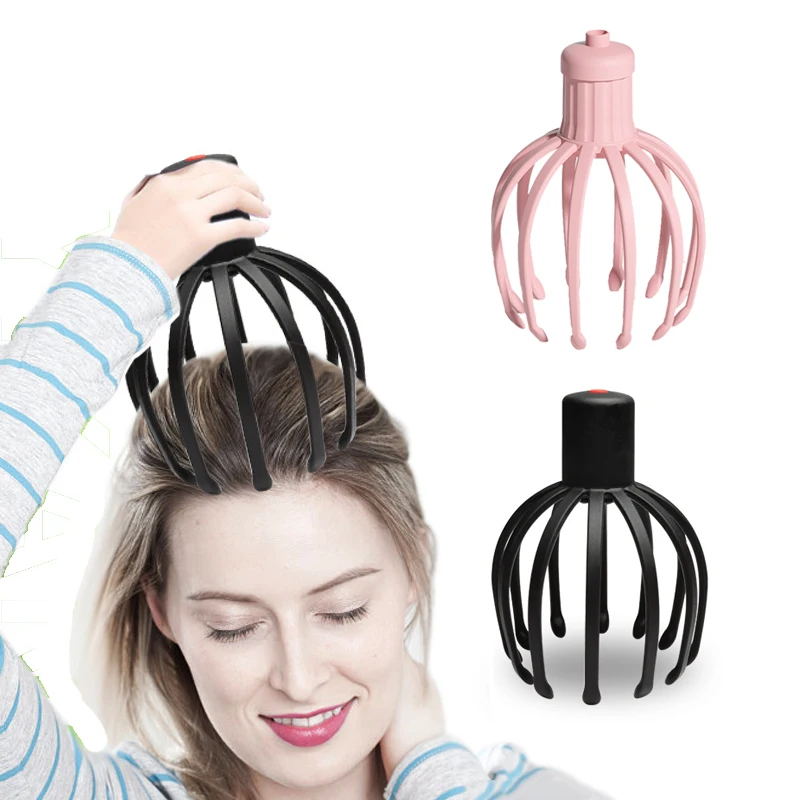 

Электрический массажер для головы в виде осьминога, терапевтический скребок для головы для снятия стресса, стимуляция волос, свободные рук...