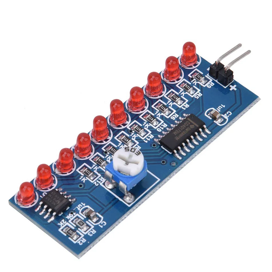 

NE555+CD4017 Running LED Light Electronic Production Suite Control Board Module Capacitor Oscillator Clock Siganal DIY Kit