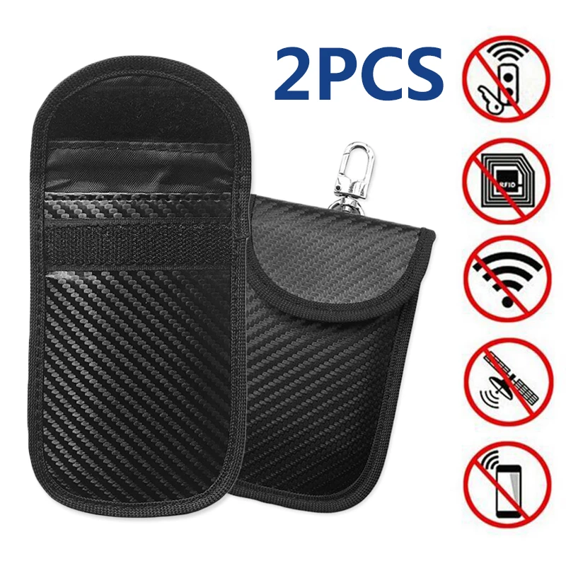 Car Key Fob Signal Blocker Cases Faraday Keyless Entry Pouch Guard RFID Bag Cage key Case Cover Accessories | Автомобили и