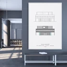 Вилла Savoye  Le Corbusier  Цифровая загрузка архитектурной печати-архитектурный рисунок для печати