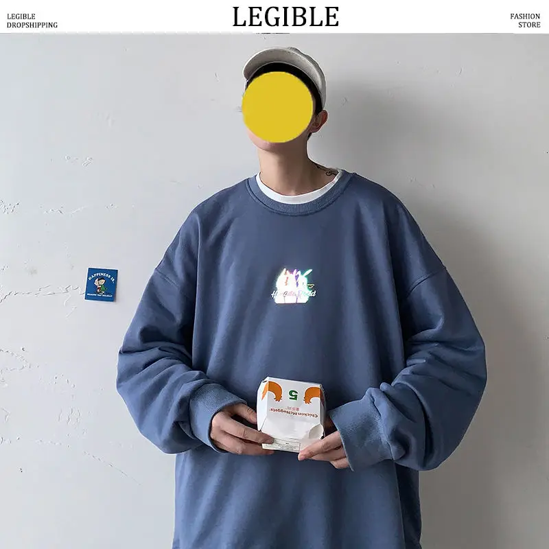 Разборные толстовки с принтом мужские осенние новые свободные корейские