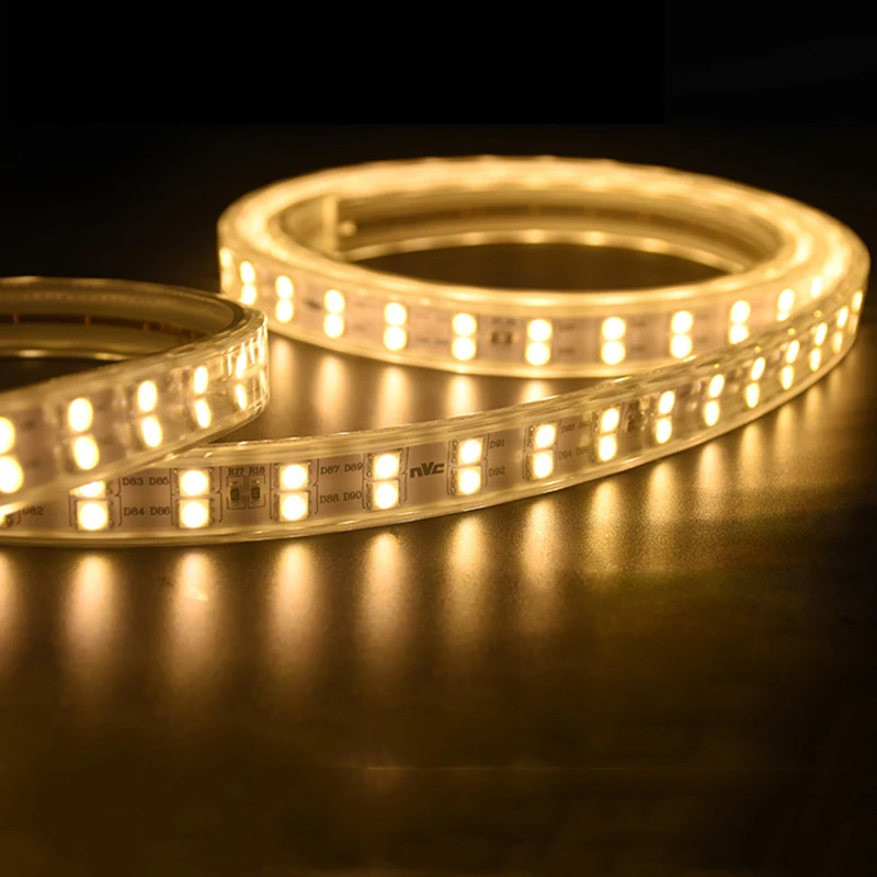 SMD 2835 неоновый светодиодный светильник полосы 220 в 180 s/m двухрядный лента веревка