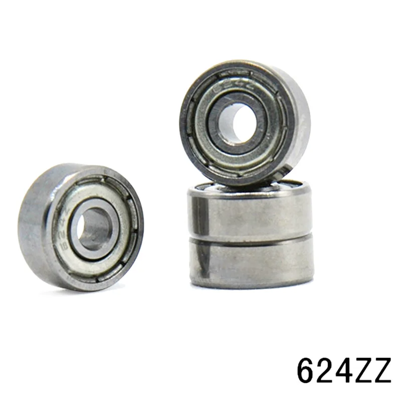 

Стальной уплотненный экранированный шарикоподшипник 624zz, 4x13x5 мм, 10 шт.