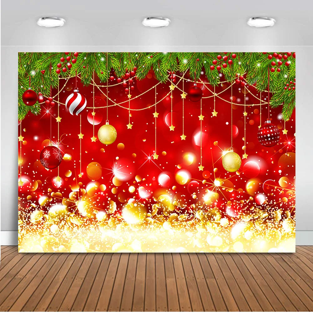 Фон для фотосъемки красный тематический фото рождественской вечеринки фон Белла