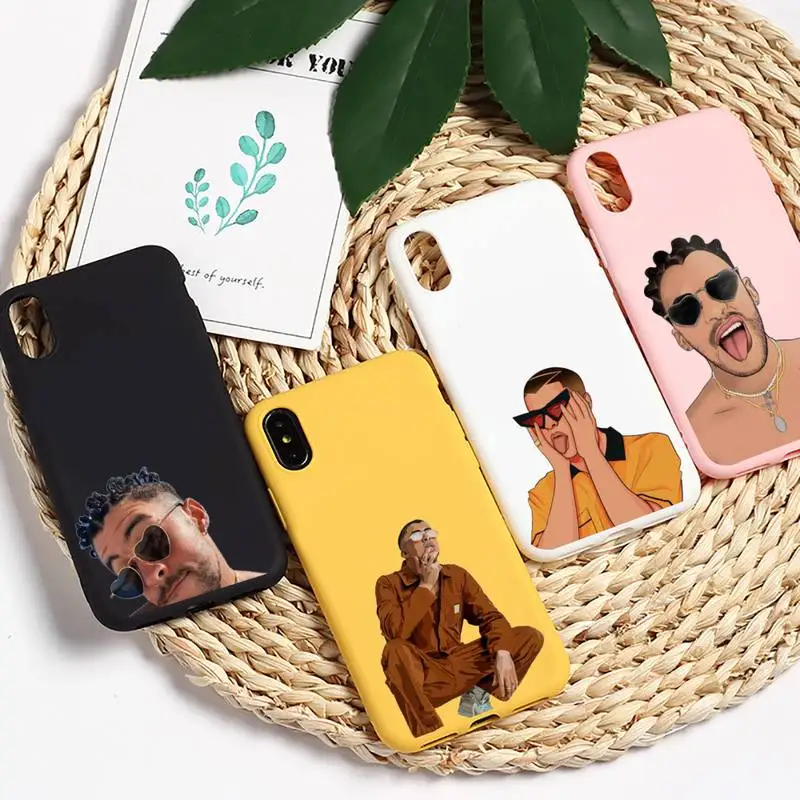 

Yo Perreo Sola Bad Bunny Maluma Phone Case Candy Color for iPhone 11 12 mini pro XS MAX 8 7 6 6S Plus X 5S SE 2020 XR