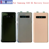 battery cover rear door housing back case for samsung s10 5g g977 battery cover camera frame lens with logo repair parts