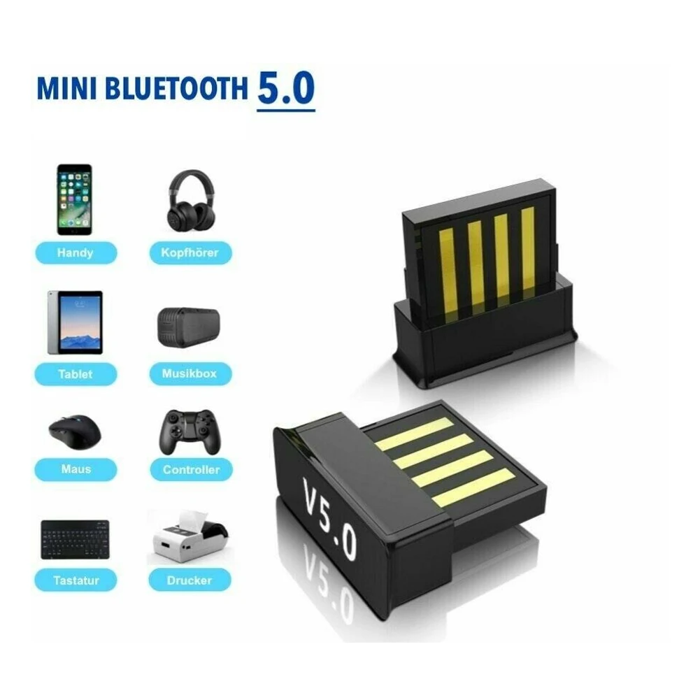

Bluetooth-compatible Adapter for PC Mini Nano USB Bluetooth-compatible 5.0 Dongle for Windows 10 8 7 Laptop Desktop Computer