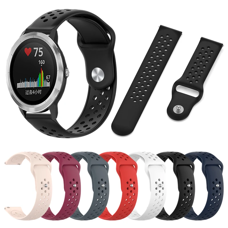 Силиконовый ремешок для Garmin vivoactive 3 тренера музыка/Vivomove HR ремешок на запястье для Forerunner 645 музыка/245/245 M ремешок для часов легко подходит
