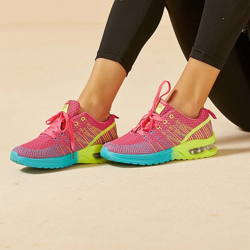 New Womens Running Shoes Breathable Outdoor Female Air Cushion Sports Shoes Lightweight Sneakers Comfortable Athletic Footwear