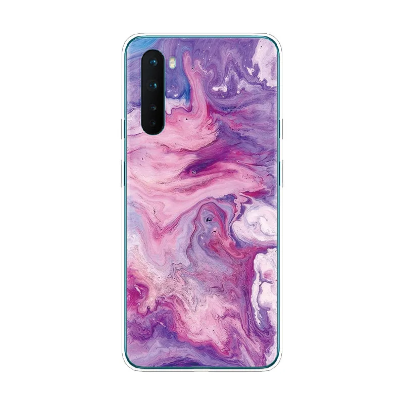 phone case for oneplus nord 5g cases soft tpu silicone back cover for oneplus nord 5g 6 44coque flowers fashion marble pattern free global shipping