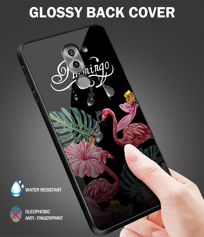 Закаленное Стекло чехол для Huawei Honor 6X 7A 7C Y6 Y9 7X 8A 8X9 Lite Y7 премьер-профессионал Magic2 дизайн цветение защитный чехол-раковина
