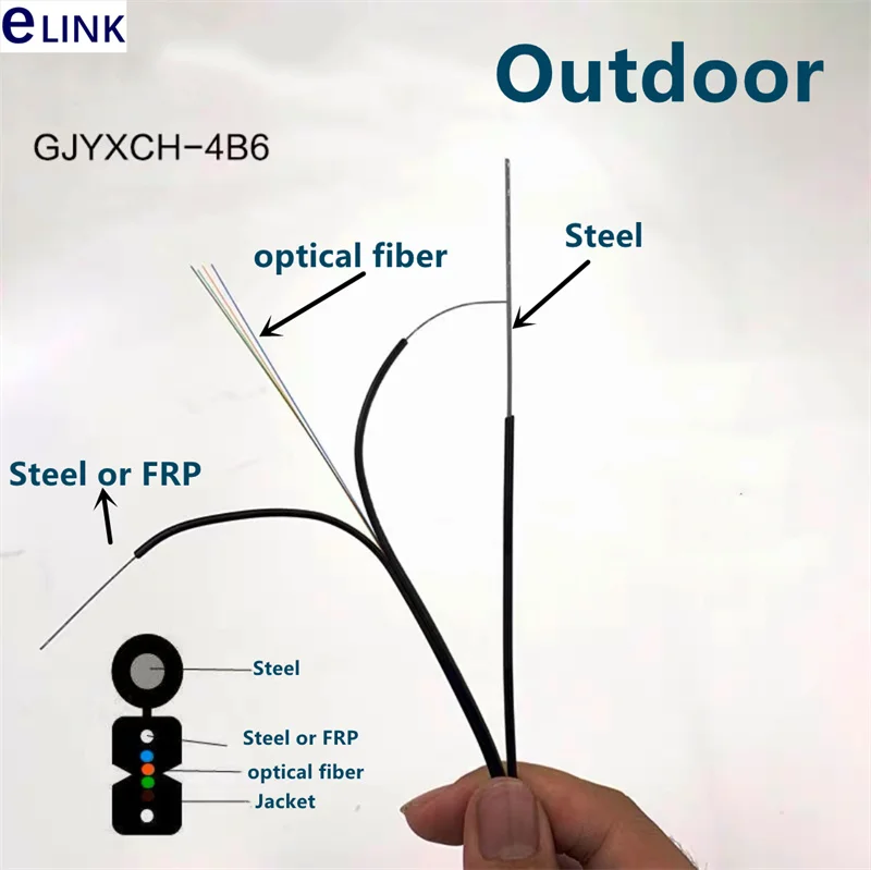 300 м SC/UPC 4-жильный наружный прямой оптический патч-корд одномодовый FTTH