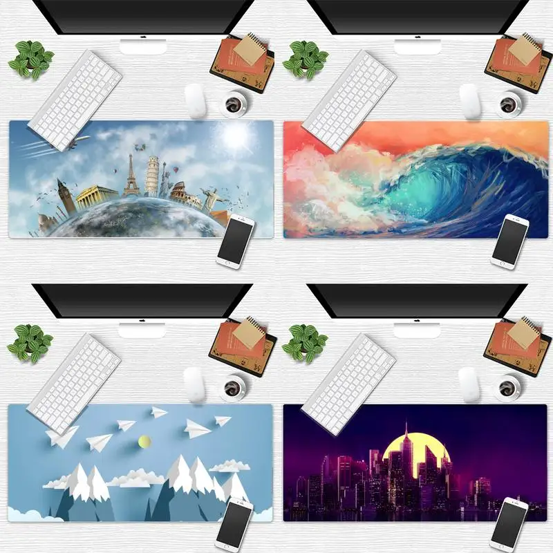 

Art tree Psychedelic Gaming Player Rubber Mouse Mat Desk Table Protect Gamer Office Large Mouse pad mats Non-slip Laptop Cushion