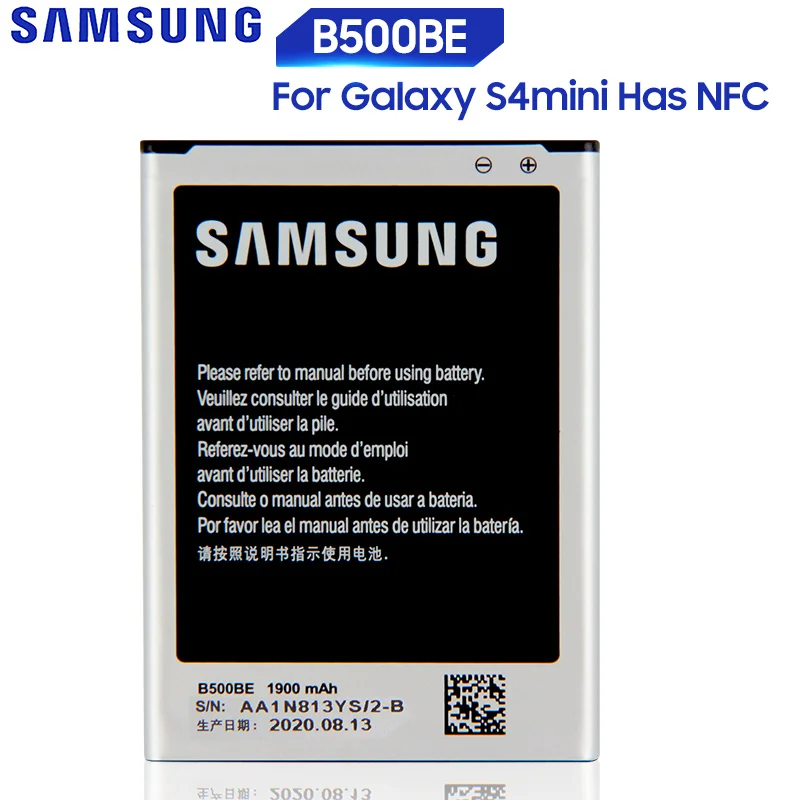 Оригинальная запасная батарея Samsung для Galaxy S4 Mini Project i9190 i9192 i9198 i9195 J B500BE B500AE с NFC