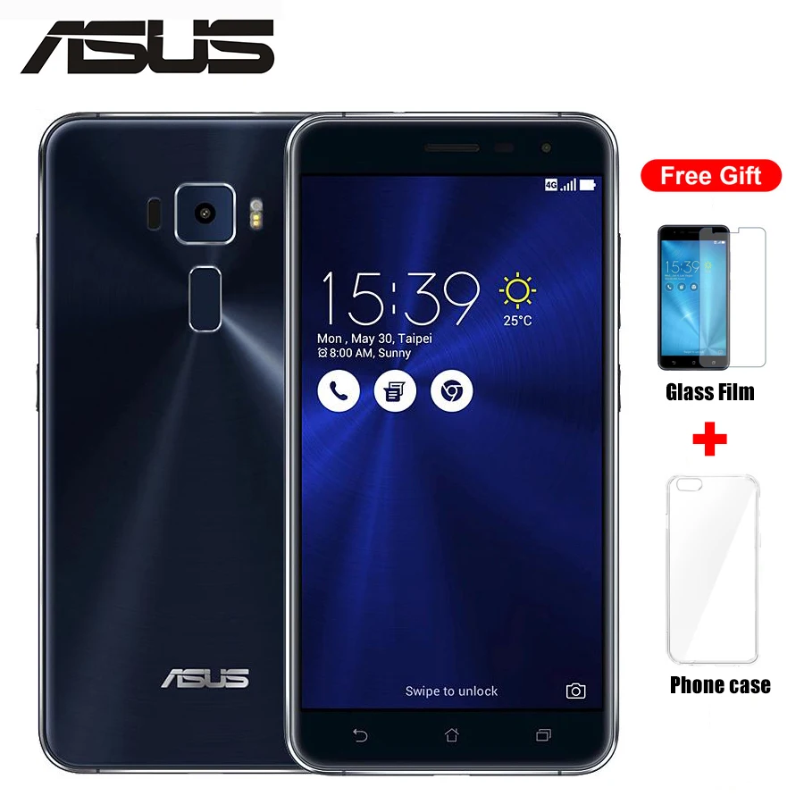 Абсолютно мобильный телефон Asus Zenfone 3 ZE552KL 4G Android 5," 1920x1080 p 4 ГБ ОЗУ 64 Гб ПЗУ восьмиядерный смартфон Snapdragon625 NFC