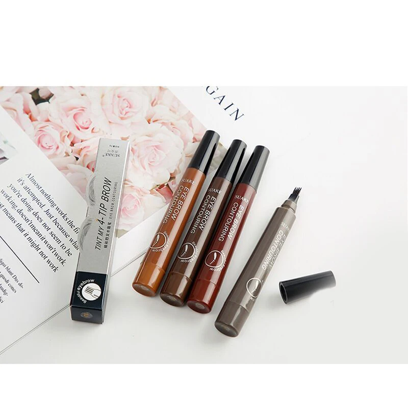 4 цвета запатентованная микроблейдинг для бровей Тату ручка головки тонкий скетч