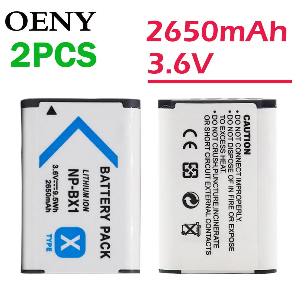 2 шт. 2650 мА/ч NP-BX1 Батарея для Sony sony Стандартный HDR-AS200v AS15 AS100V DSC-RX100 X1000V WX350 |