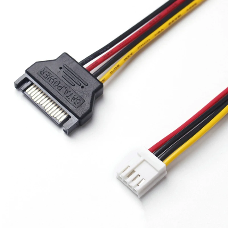 10 шт./лот SATA (15 контактов mini 4 Pin типа папа к женскому FDD Floppy адаптер кабель питания