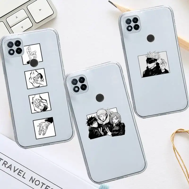 

Anime Jujutsu Kaisen Yuji Itadori Phone Case Transparent for Xiaomi redmi note 8 9 10 11 t lite pro ultra mix 4 k40