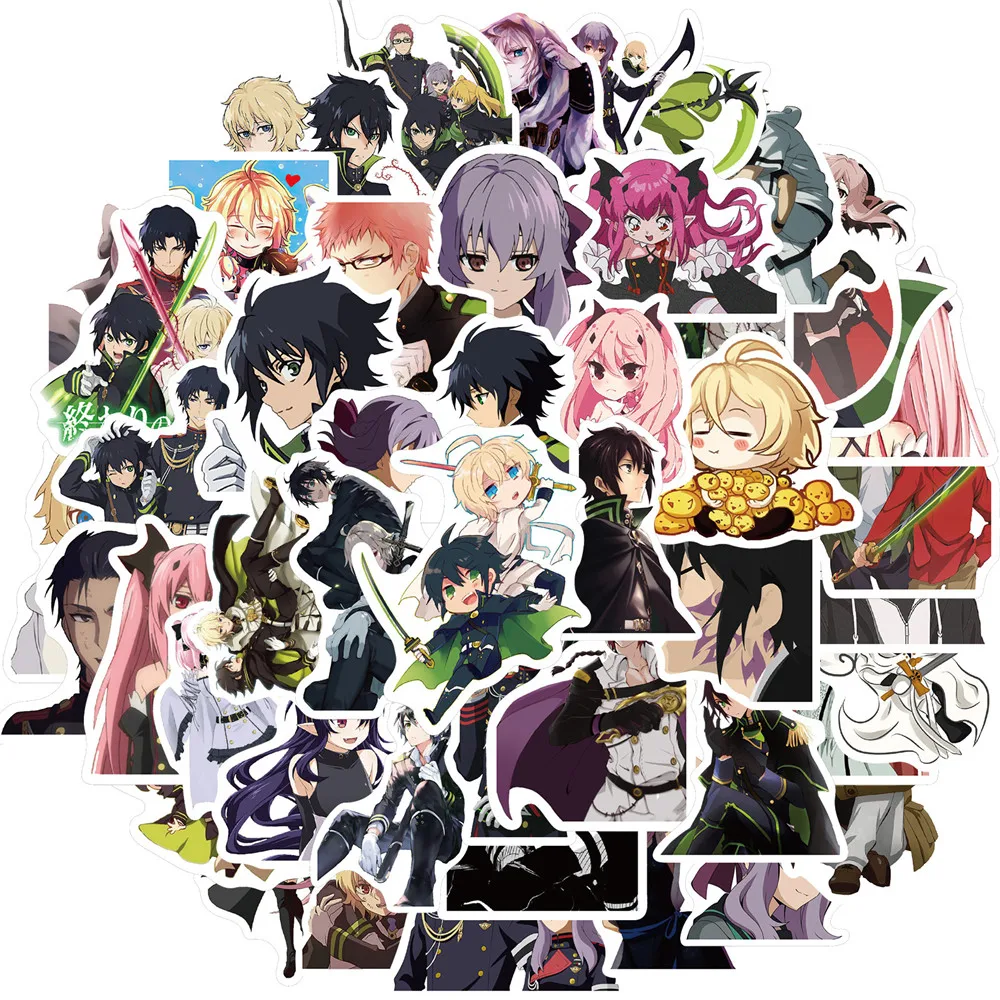 

10/30/50pcs Seraph of The End Stickers VSCO Waterproof Vinyl Stickers for Kids Laptop Phone Toy Computer Motorcycle Decals