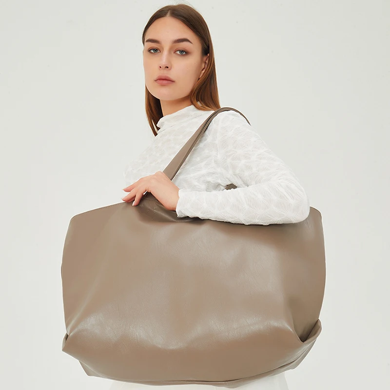 

New Big Casual Commuter Fashion Tote Bag Retro Leather Grain Designer Handbags High Quality Large Tote Bags for Women Travel