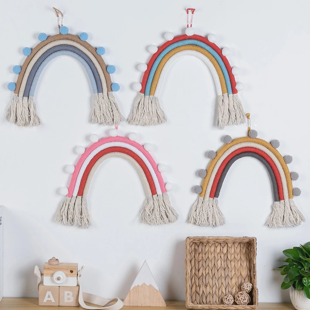 Ткацкое украшение Радужное Настенное подвесное для дома аксессуары ручной