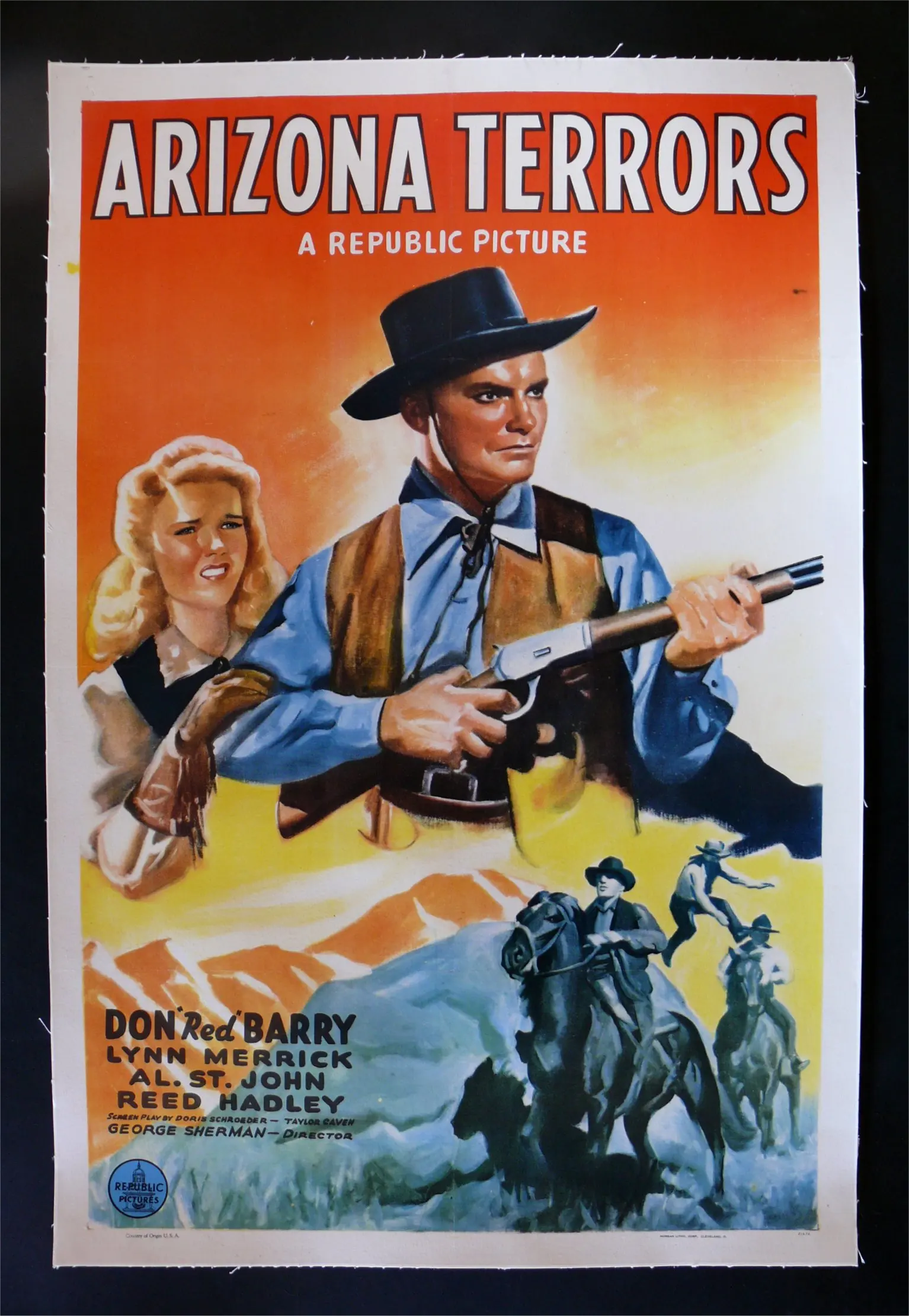 

400X300MM arizona-terrors-poster-1942 jumbo fridge magnet SFM-0117