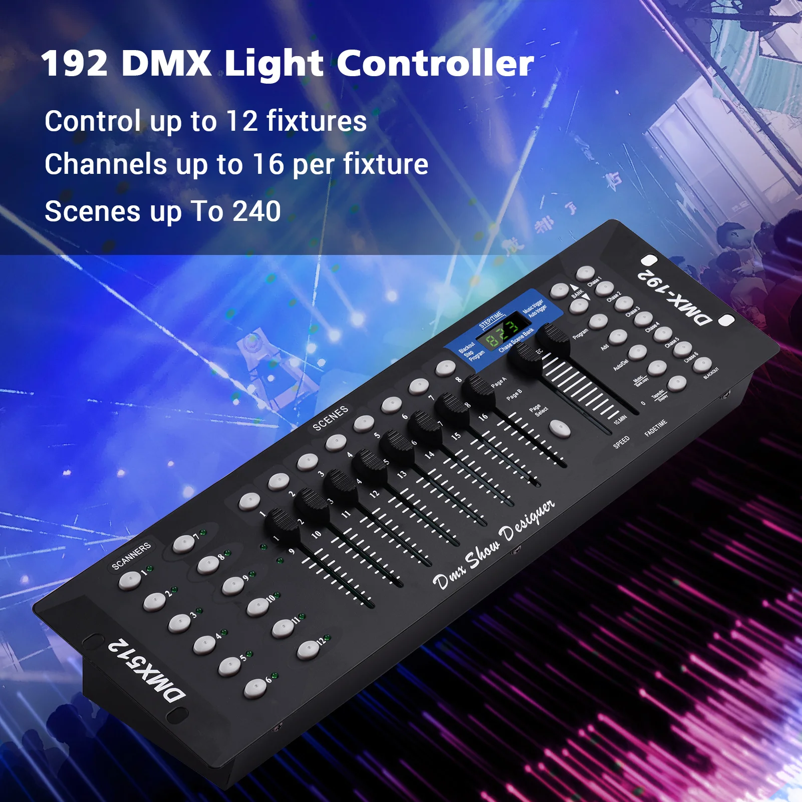 DMX512 панель светового контроллера 192CH программируемая функция звуковая активация