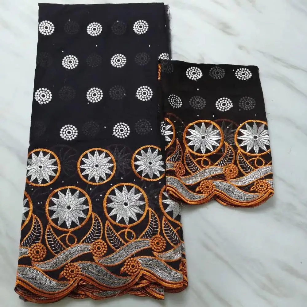 Latest 5+2 Yards White George Nigerian Beaded Lace Fabric 2020 High Quality African Material with Aso Oke For Bridal Party | Аксессуары