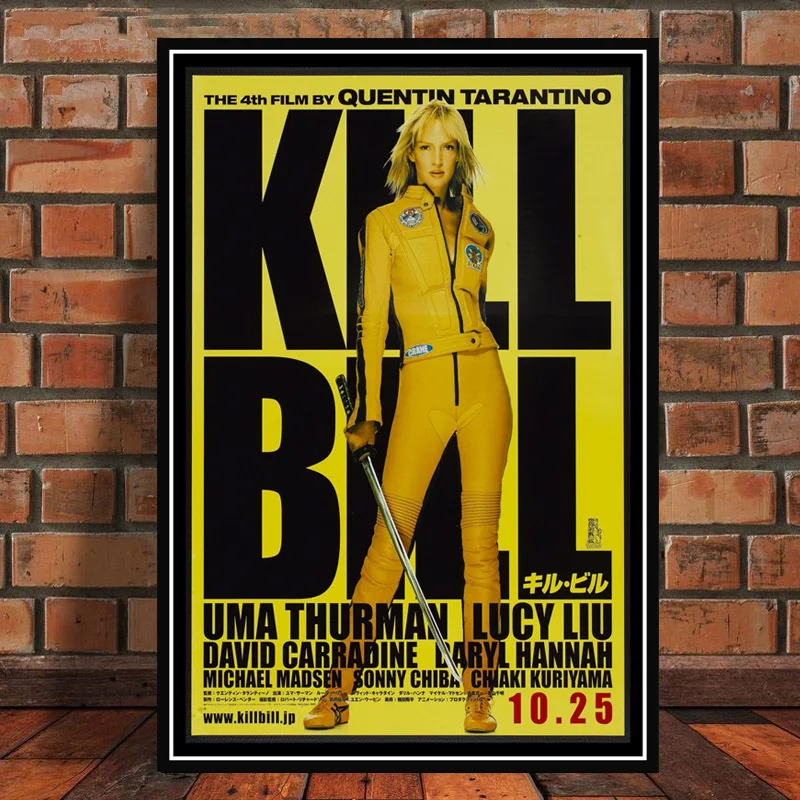 Плакат и принты Горячая убийца Билла целлюлозы фильма винтажная живопись